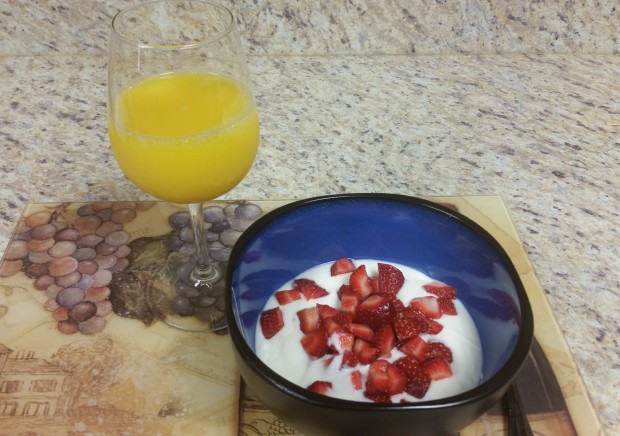 Yogurt and Fruit Strawberries