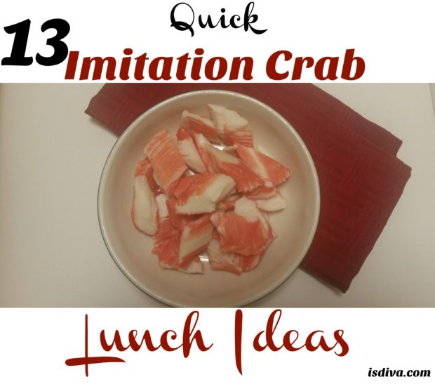 13 Quick Imitation Crab Lunch Ideas. Don't let your leftover crab meat go to waste. Check out these easy 13 crabmeat recipes from Pinterest. 