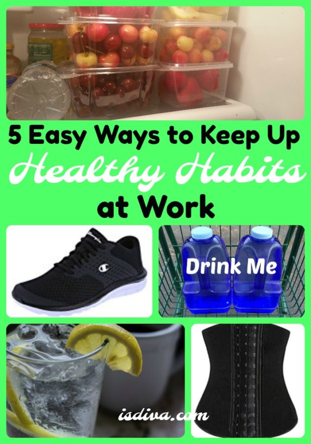 5 Easy Ways to Keep Up Healthy Habits at Work - You’re looking to get on track with your healthy lifestyle, it’s easy to do even at work. Check out my 5 easy ways to keep up healthy habits at work. 